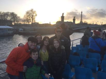 Family photo on the Seine
