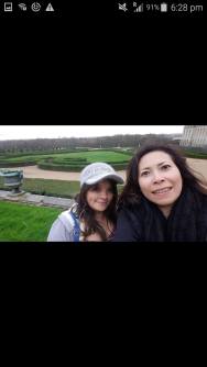 Me and Mumsicle in the gardens at Versailles
